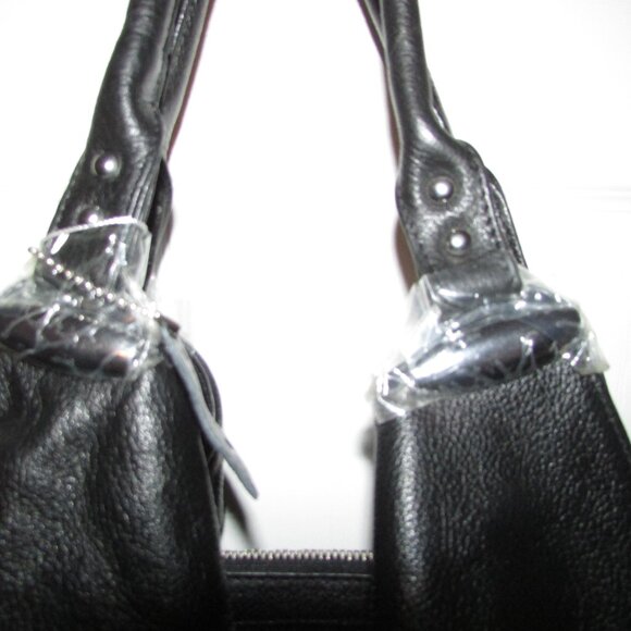 Leather Black Unique Hobo Handbag - NEW - Picture 10 of 13